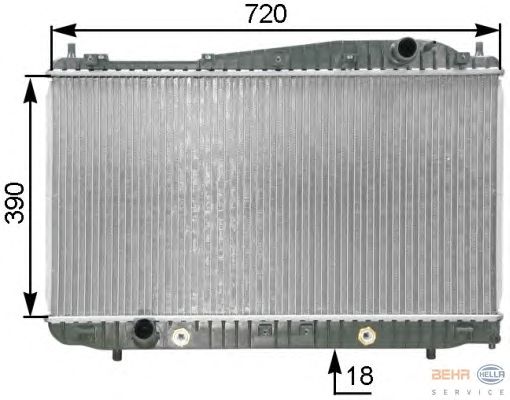 Radiator, engine cooling 8MK 376 763-251