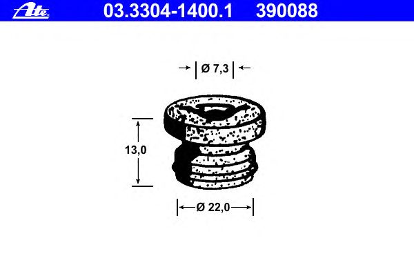 Plug, remvloeistofreservoir 03.3304-1400.1