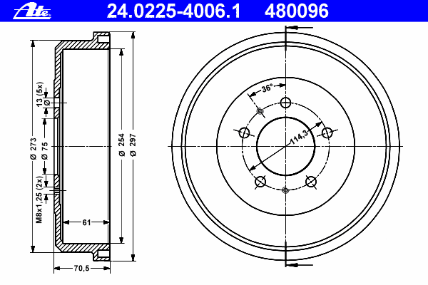 Bremstrommel 24.0225-4006.1