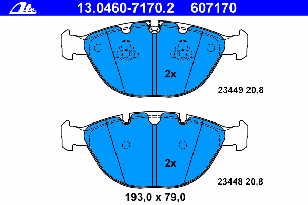Brake Pad Set, disc brake 13.0460-7170.2