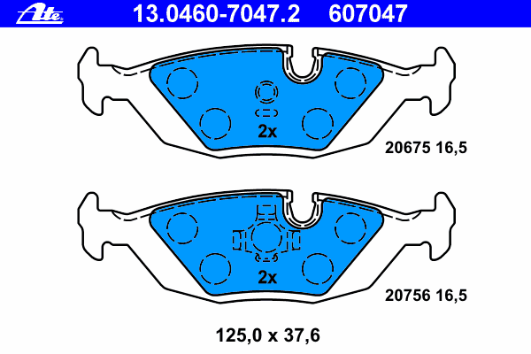 Brake Pad Set, disc brake 13.0460-7047.2