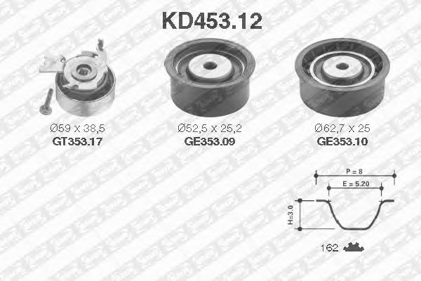 Timing Belt Kit KD453.12