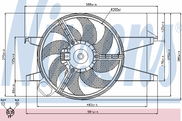 Fan, radiator 85032