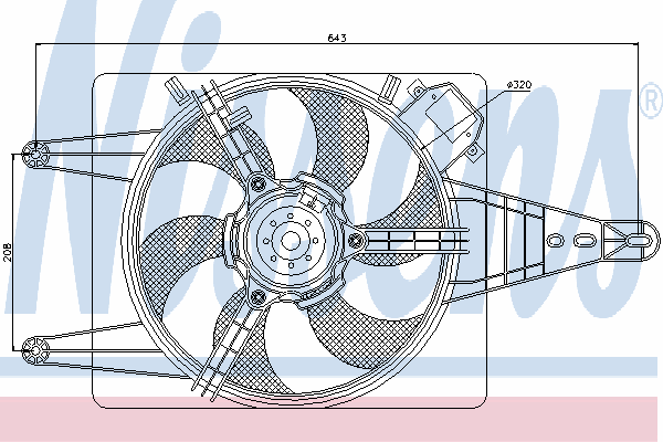Вентилятор, охлаждение двигателя 85507