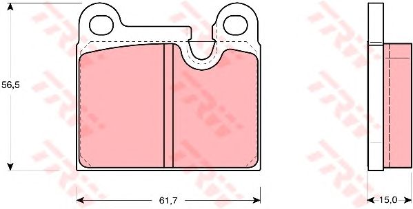 Комплект тормозных колодок, дисковый тормоз GDB919
