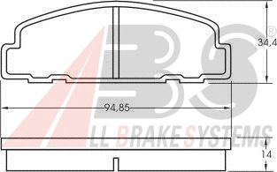 Brake Pad Set, disc brake 36169