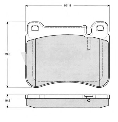 Комплект тормозных колодок, дисковый тормоз FB210750
