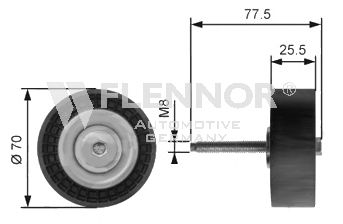 Medløberhjul, multi-V-rem FU99381