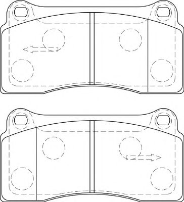 Комплект тормозных колодок, дисковый тормоз FD7286A