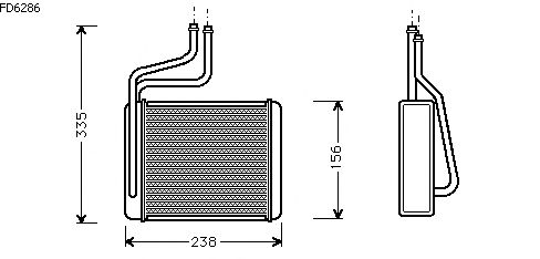 Теплообменник, отопление салона FD6286