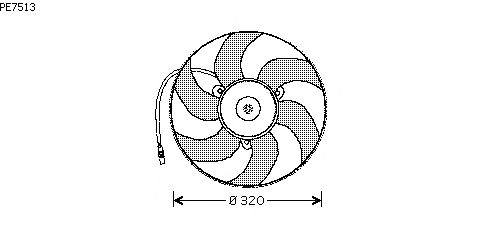 Ventilator, motorkøling PE7513