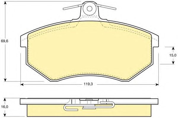 Комплект тормозных колодок, дисковый тормоз 6104301