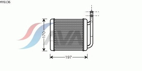 Permutador de calor, aquecimento do habitáculo HY6136