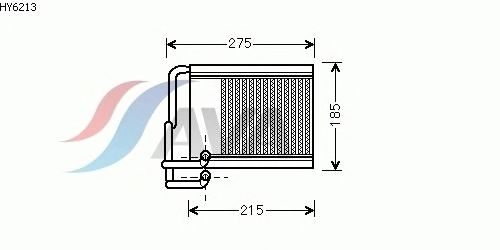 Permutador de calor, aquecimento do habitáculo HY6213