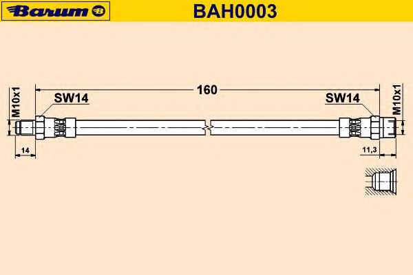 Tubo flexible de frenos BAH0003