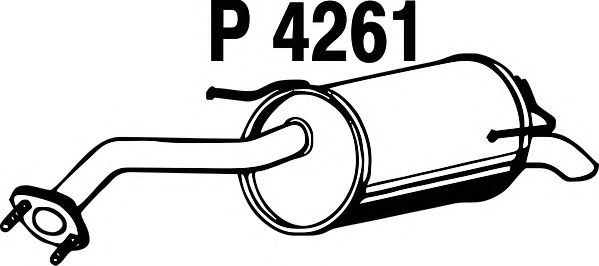 Глушитель выхлопных газов конечный P4261