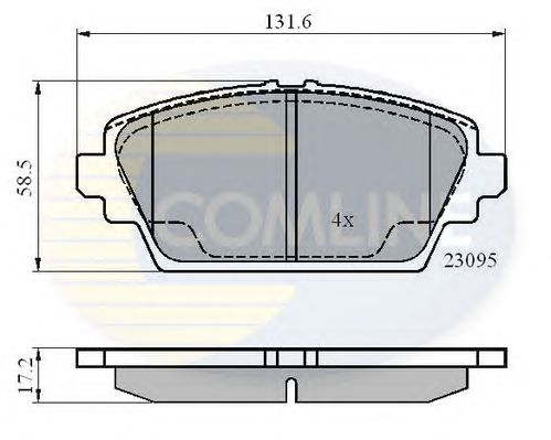 Комплект тормозных колодок, дисковый тормоз CBP0802