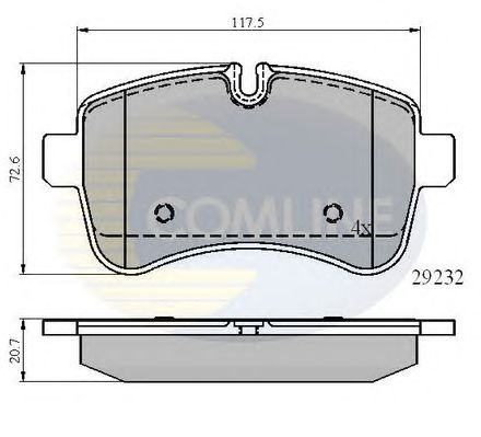 Комплект тормозных колодок, дисковый тормоз CBP01617