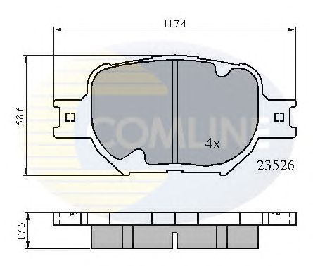 Комплект тормозных колодок, дисковый тормоз CBP0896