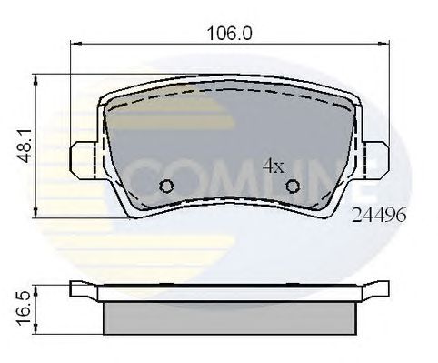 Комплект тормозных колодок, дисковый тормоз CBP01613
