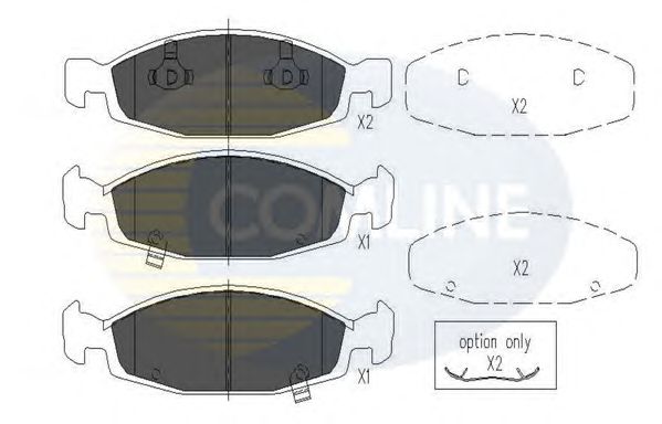 Комплект тормозных колодок, дисковый тормоз CBP31109