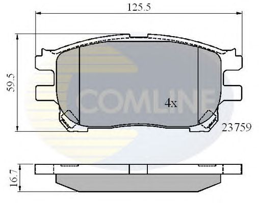 Комплект тормозных колодок, дисковый тормоз CBP01139