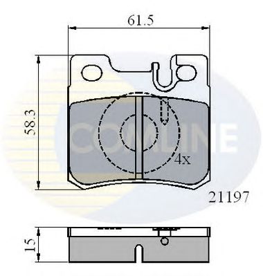 Комплект тормозных колодок, дисковый тормоз CBP0226