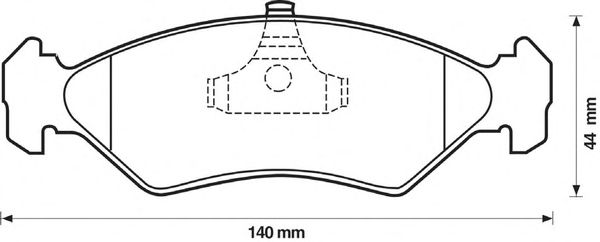 Комплект тормозных колодок, дисковый тормоз 571913S