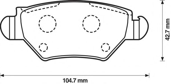 Комплект тормозных колодок, дисковый тормоз 573010S