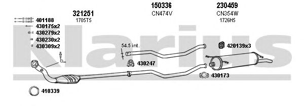 Exhaust System 180461E