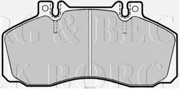 Комплект тормозных колодок, дисковый тормоз BBP1636