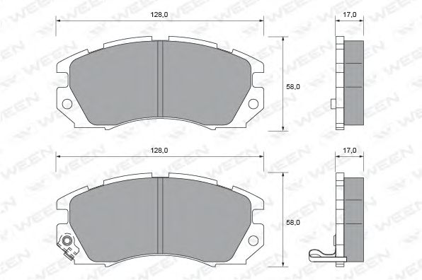 Brake Pad Set, disc brake 151-1697