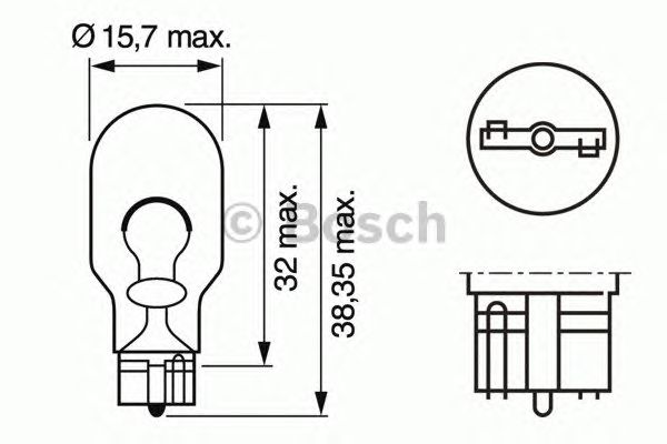 Bulb, indicator; Bulb, reverse light; Bulb, auxiliary stop light 1 987 302 205