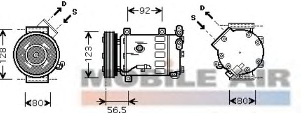 Kompressori, ilmastointilaite 0900K242