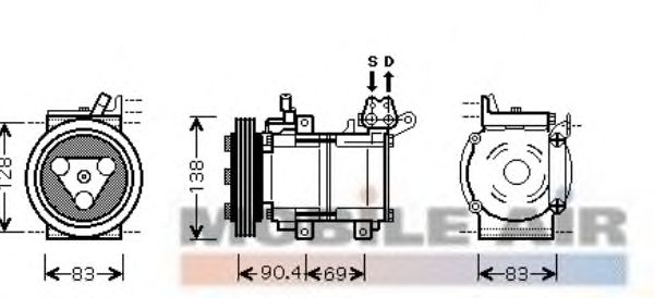 Compressor, ar condicionado 8300K051