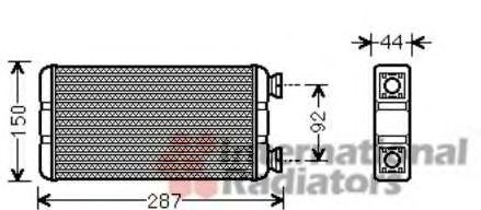 Permutador de calor, aquecimento do habitáculo 43006457