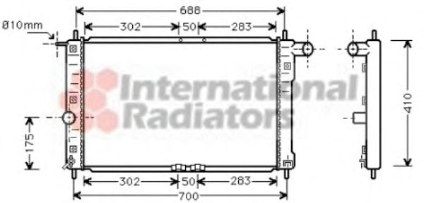 Radiator, engine cooling 81002014
