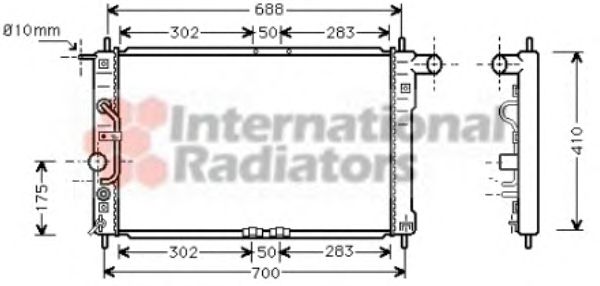 Radiator, engine cooling 81002015