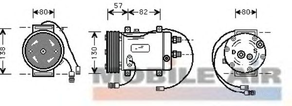 Compressor, airconditioning 0300K006