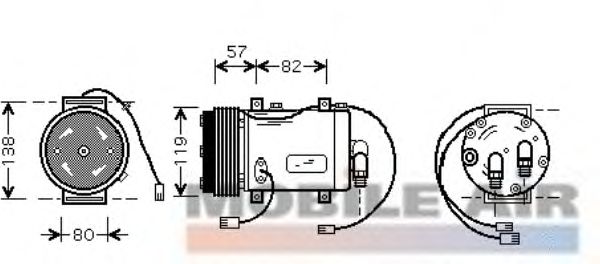 Compressor, airconditioning 0300K143