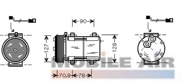 Kompressori, ilmastointilaite 1800K281
