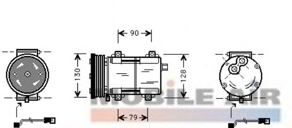 Compressor, airconditioning 1800K284