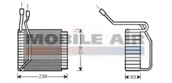Evaporator, air conditioning 1800V110