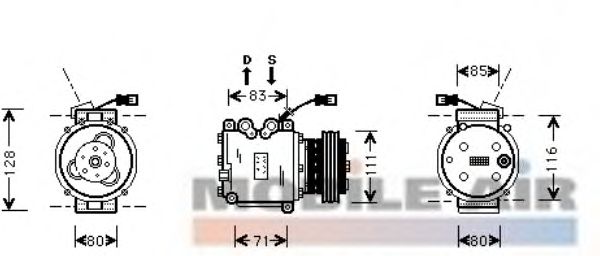 Compressor, ar condicionado 2500K009