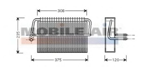 Evaporator, air conditioning 3000V326