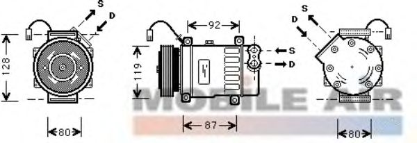 Compressor, ar condicionado 4000K036