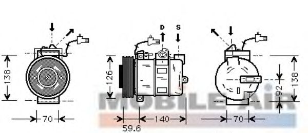 Compressor, airconditioning 4700K054