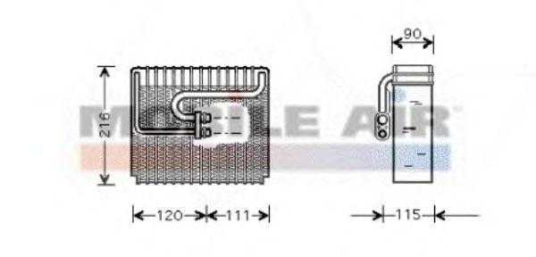 Evaporator, air conditioning 8100V048