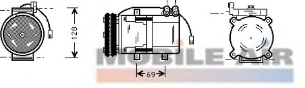 Compressor, airconditioning 8200K063