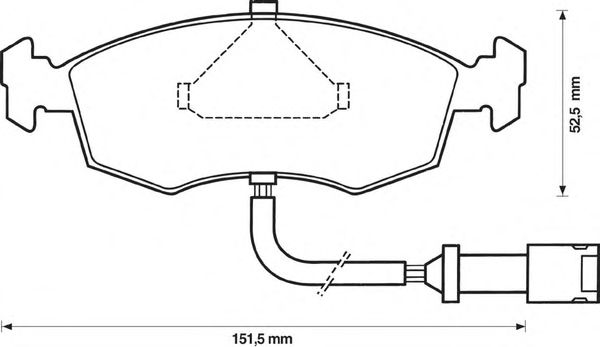 Комплект тормозных колодок, дисковый тормоз 571849B
